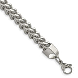 Stainless Steel 6.75 mm Franco Chain Anklet, Polished
