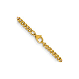 Stainless Steel 4 mm Curb Chain Necklace, Polished alternate angle
