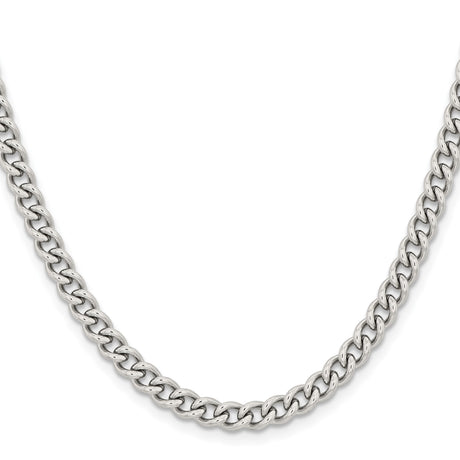 Stainless Steel 5.3 mm Curb Chain Necklace, Polished