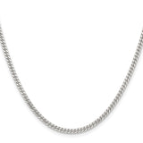 Stainless Steel 3 mm Curb Chain Necklace, Polished