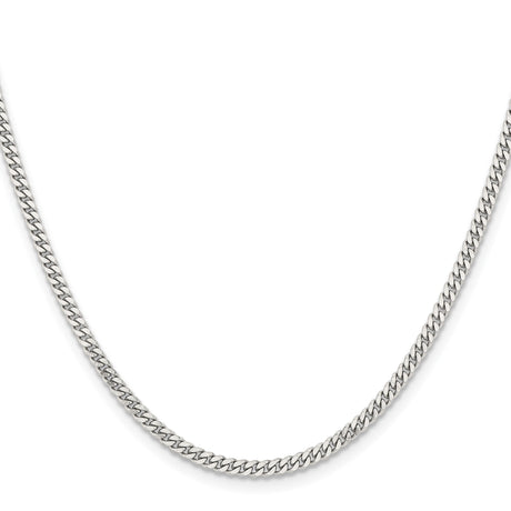 Stainless Steel 3 mm Curb Chain Necklace, Polished