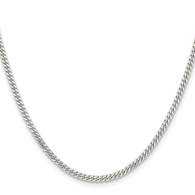 Stainless Steel 3 mm Curb Chain Necklace, Polished