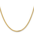 Stainless Steel 3 mm Curb Chain Necklace, Polished