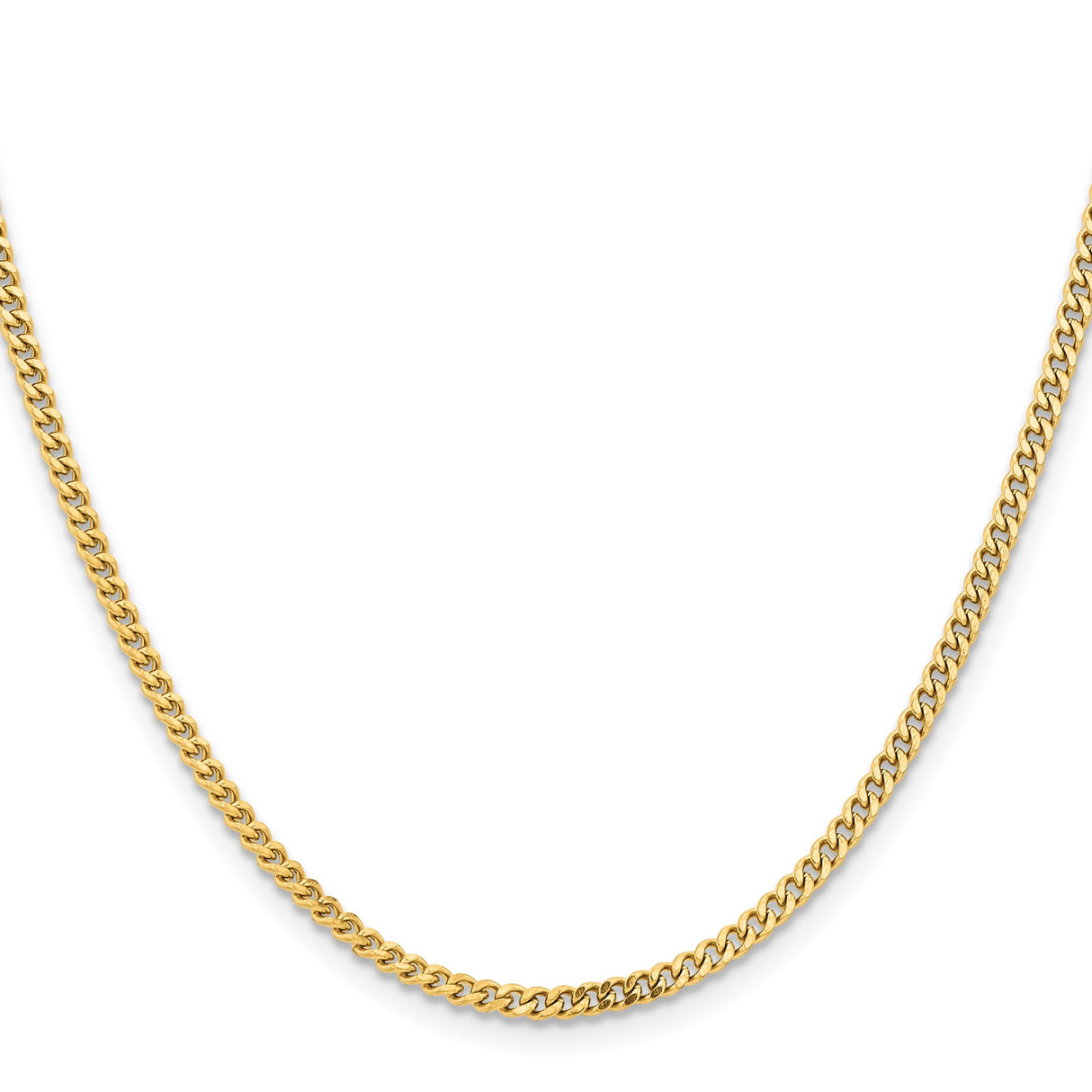 Stainless Steel 3 mm Curb Chain Necklace, Polished