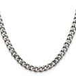 Stainless Steel 6.75 mm Curb Chain Necklace, Polished