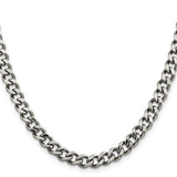 Stainless Steel 6.75 mm Curb Chain Necklace, Polished