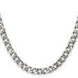 Stainless Steel 7.5 mm Curb Chain Necklace, Polished