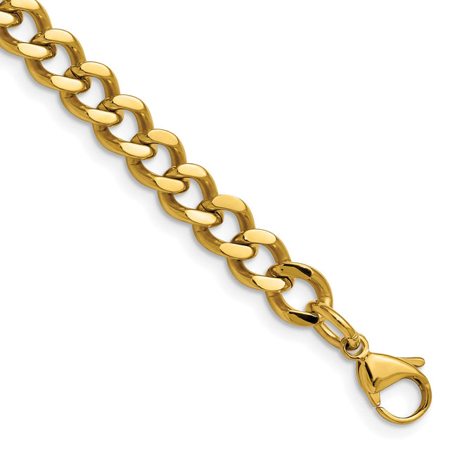 Stainless Steel 7.5 mm Curb Chain Bracelet, Polished