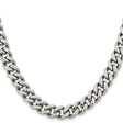 Stainless Steel 9.5 mm Curb Chain Necklace, Polished