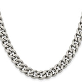 Stainless Steel 9.5 mm Curb Chain Necklace, Polished