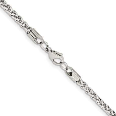 Stainless Steel 4 mm Polished Chain Necklace alternate angle