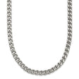 Stainless Steel 5 mm Franco Chain Necklace, Polished detail view