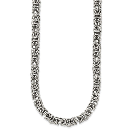 Stainless Steel 7 mm Polished Chain Necklace
