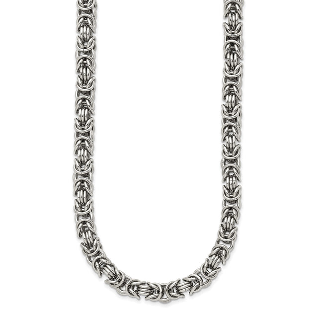 Stainless Steel 7 mm Polished Chain Necklace