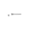 14k White Gold Diamond Stud Earring with Round Cut Natural Diamond, Classic Prong Setting