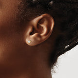 14k Yellow Gold Stud Earrings with Round Cut Diamond, Classic Solitaire Design