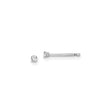14k White Gold Solitaire Stud Earring with Round Diamond in Four-Prong Setting