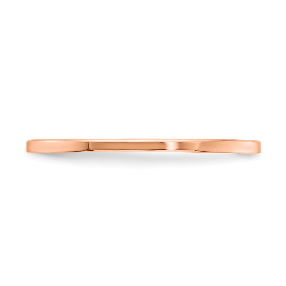 14k Rose Gold Flat wedding band ring detail view
