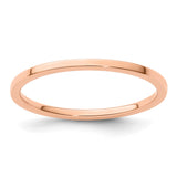 14k Rose Gold Flat wedding band ring