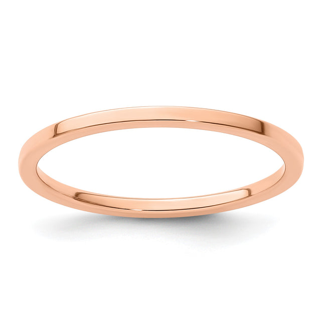 14k Rose Gold Flat wedding band ring
