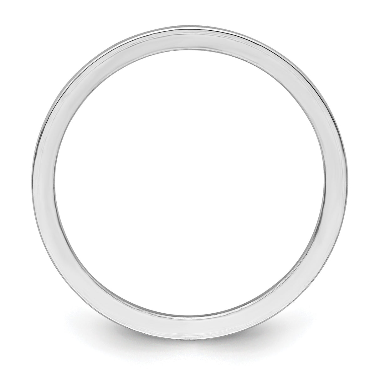 14k White Gold Flat wedding band ring alternate angle