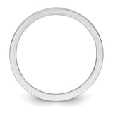 14k White Gold Flat wedding band ring alternate angle