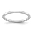 14k White Gold Flat wedding band ring