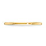 14k Yellow Gold Flat wedding band ring detail view
