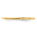 14k Yellow Gold Flat wedding band ring detail view