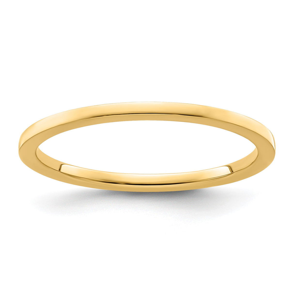 14k Yellow Gold Flat wedding band ring