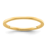 14k Yellow Gold Flat wedding band ring