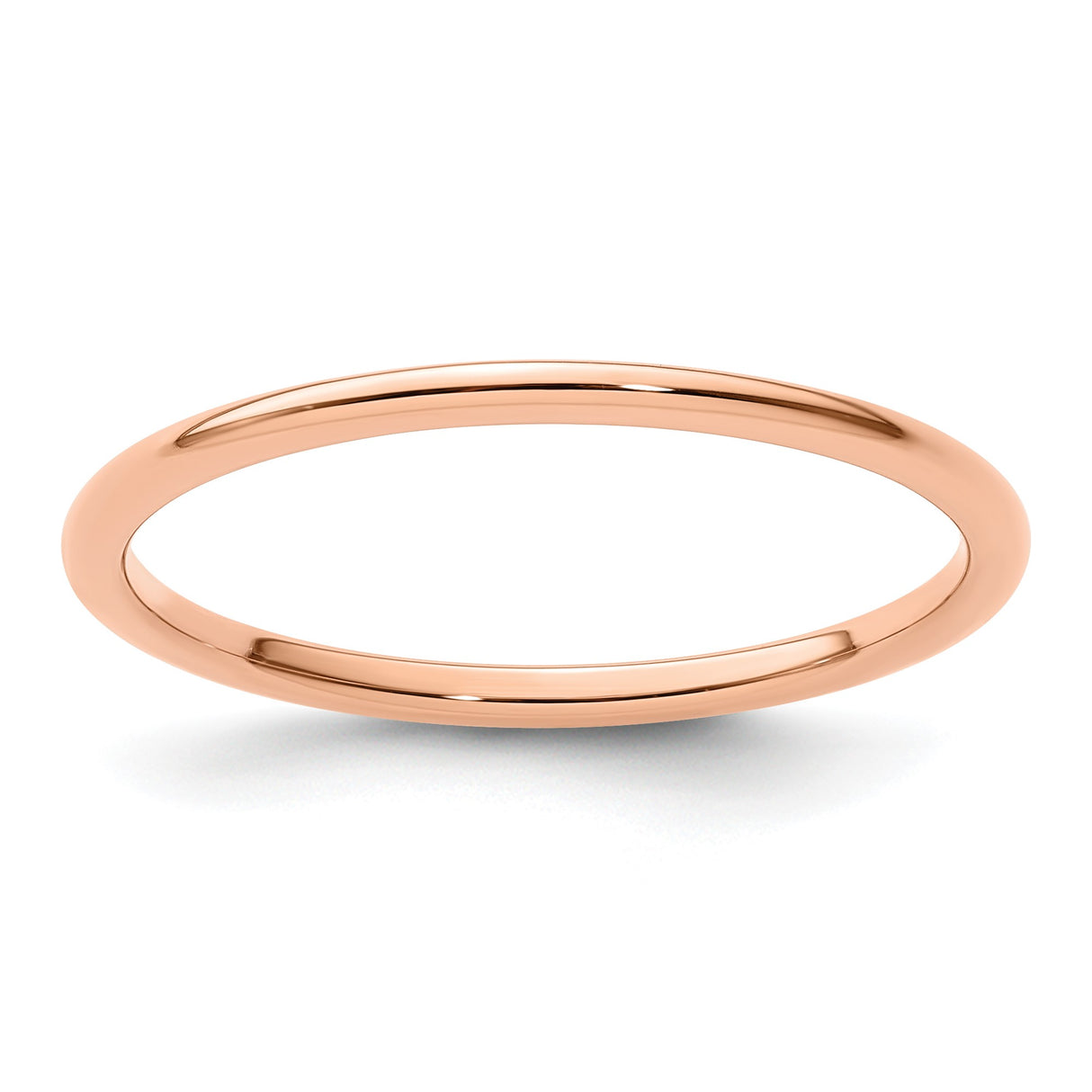 14k Rose Gold Domed wedding band ring