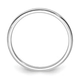 14k White Gold Domed wedding band ring alternate angle