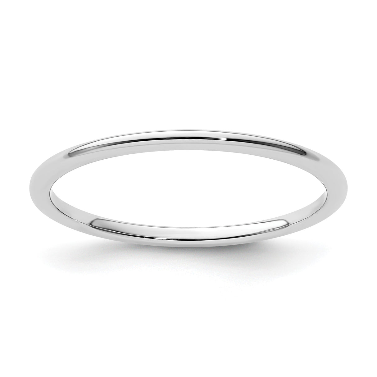 14k White Gold Domed wedding band ring
