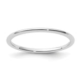 14k White Gold Domed wedding band ring