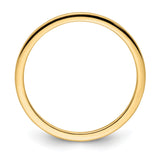 14k Yellow Gold Domed wedding band ring alternate angle