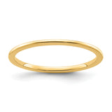 14k Yellow Gold Domed wedding band ring