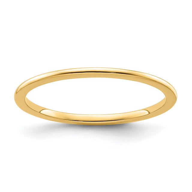 14k Yellow Gold Domed wedding band ring