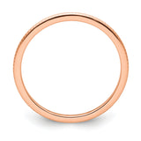 14k Rose Gold wedding band ring alternate angle