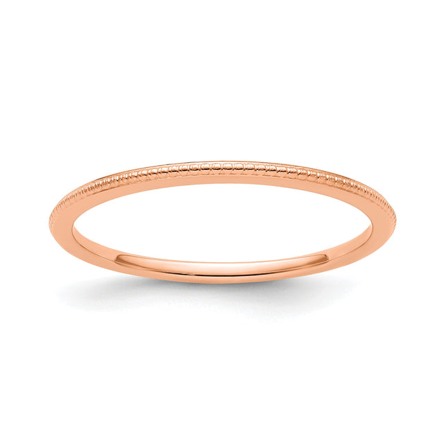 14k Rose Gold wedding band ring
