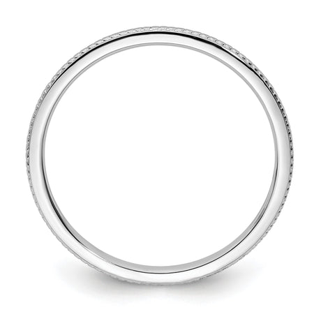 14k White Gold wedding band ring alternate angle