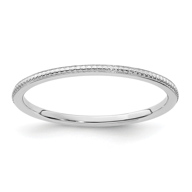 14k White Gold wedding band ring