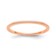 14k Rose Gold Milgrain wedding band ring