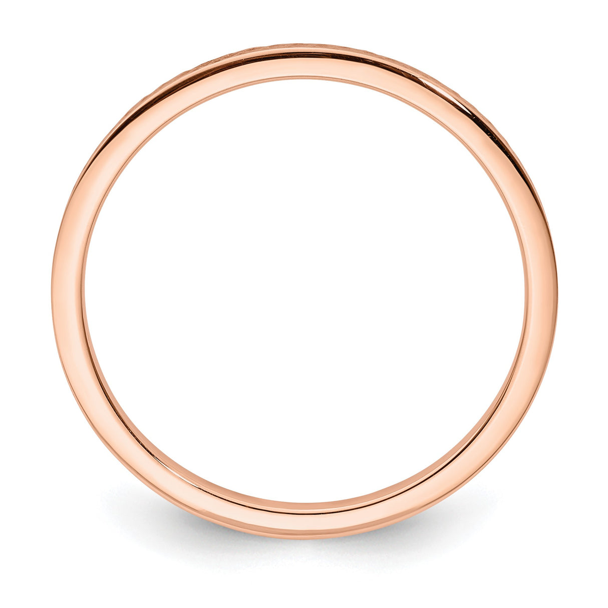 14k Rose Gold wedding band ring alternate angle