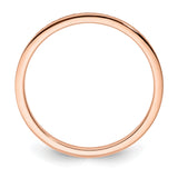 14k Rose Gold wedding band ring alternate angle