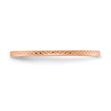 14k Rose Gold wedding band ring detail view