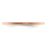 14k Rose Gold wedding band ring detail view