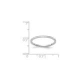 14k White Gold wedding band ring shown for scale