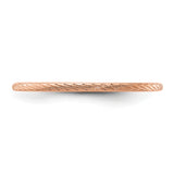 14k Rose Gold wedding band ring detail view