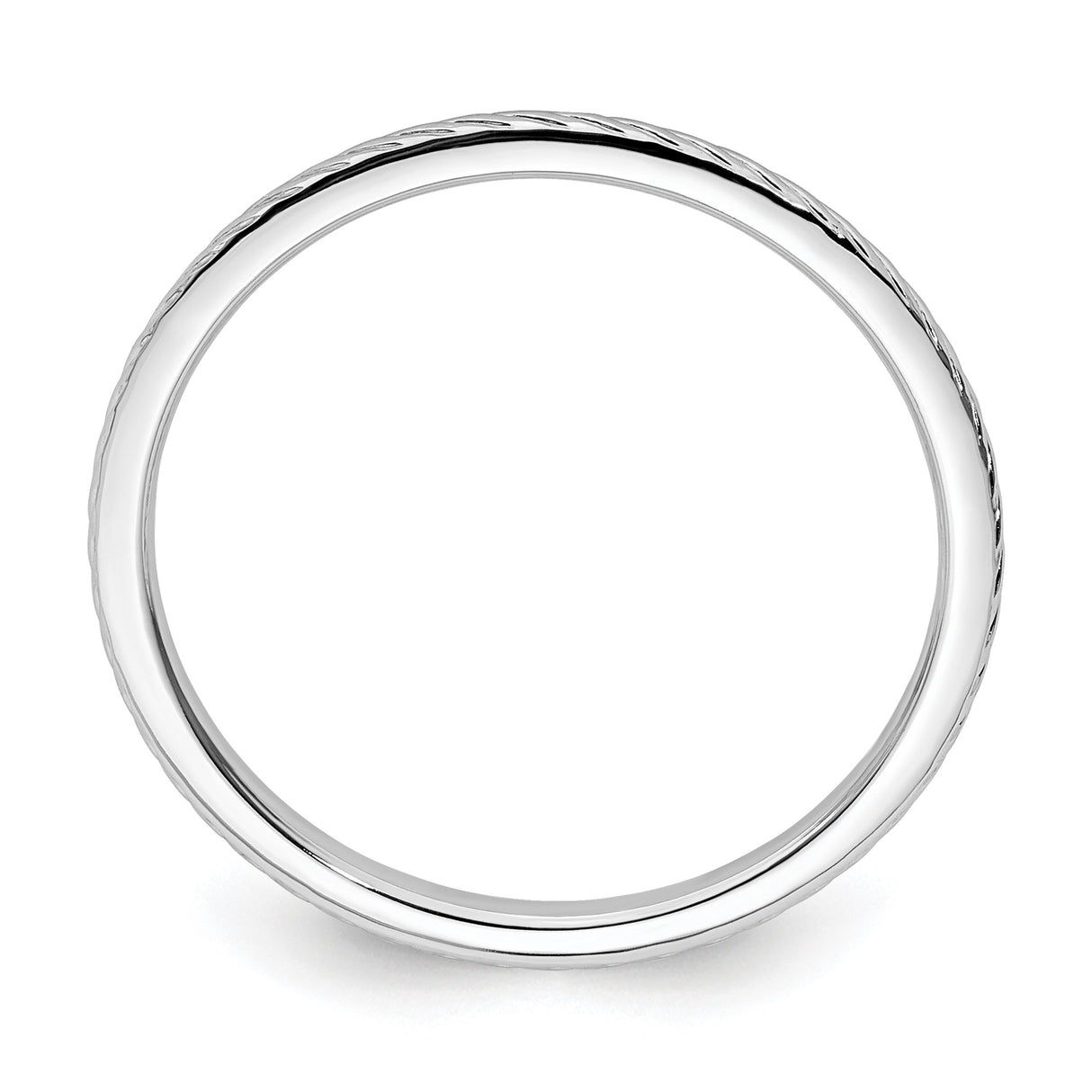 14k White Gold wedding band ring alternate angle